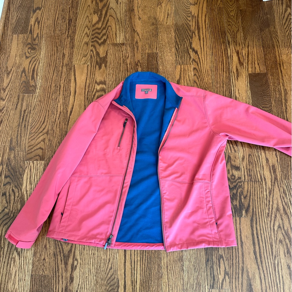 Men’s Peter Millar Crown Sport Outdoor Jacket. Size XL. Pink & blue.